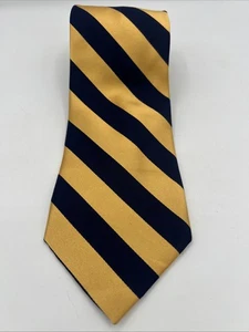 Corbata de seda Tommy Hilfiger dorada y azul a rayas ENVÍO GRATUITO - Imagen 1 de 6