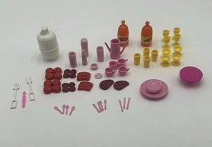 Lote de accesorios vintage BARBIE barbacoa comida y artículos de cocina utensilios platos naranja - Imagen 1 de 4