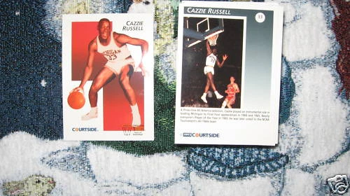 1992 COURTSIDE BASKETBALL 10 CARDS  CAZZIE RUSSELL  - Image 1 of 1