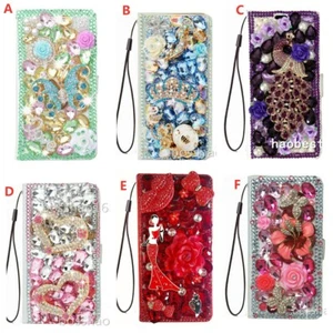 for Galaxy A16 A14 A15 A35 S23+ S24 FE S25 Ultra Case Bling Wallet Leather Cover - Picture 1 of 21