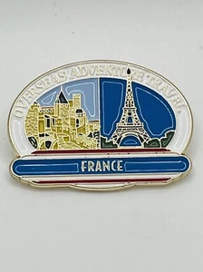 Übersee Abenteuer Reise Frankreich Reversnadel ~ Eiffelturm Emaillestift NEU - Bild 1 von 3