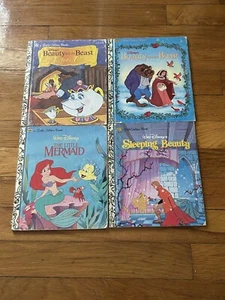 Lot Of 4 Little Golden Books - Disney Princess - Foto 1 di 2