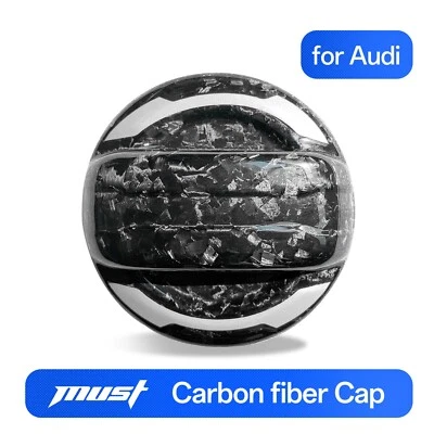 For Audi A3 A4 A5 A6 A7 A8 Q3 Q5 Q7 Q8 Fuel Gas Tank Cap Cover Dry Carbon Fiber - Image 1 of 4