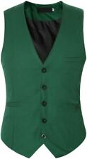 Cloudstyle Mens V-Neck Dress Suit Business Casual Suit Vest Waistcoat 5 Button S