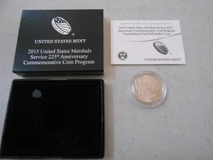RARE 2015 UNITED STATES MINT MARSHALS SERVICE 225TH ANNV MILITARY CHALLENGE COIN - Picture 1 of 5