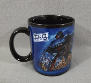 Taza de café Star Wars The Empire Strikes Back 2010 Fan Club negra de 4" - Imagen 1 de 7