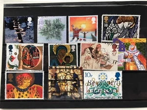 UK, Angleterre 11 used stamps, Christmas, VF - Picture 1 of 1