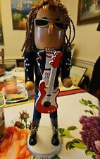 Rock Star With Guitar And Bling Sequins Rock & Roll 2011 Wooden 14" Nutcracker