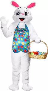 5 Pcs Halloween Bunny Costume White Rabbit Full Body Mascot Suit Adult Size Fanc - Picture 1 of 12