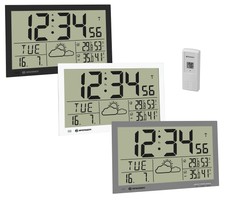 BRESSER MyTime Jumbo orologio da parete con funzioni meteo LCD