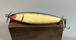 Vintage C.C.B. Co. Creek Chub Bait Co, Injured Minnow, Wooden Fishing Lure, Bass - Picture 1 of 7