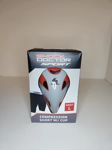 SHOCK DOCTOR ADULTO GRANDE - Corto de Compresión Negro con Bolsillo y Taza "Leer Descripción" - Imagen 1 de 5