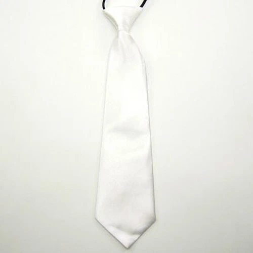 10 PCS Kid Boy Girl Solid Satin Pre-tie Elastic Necktie School Party Wedding Tie - Image 1 of 1