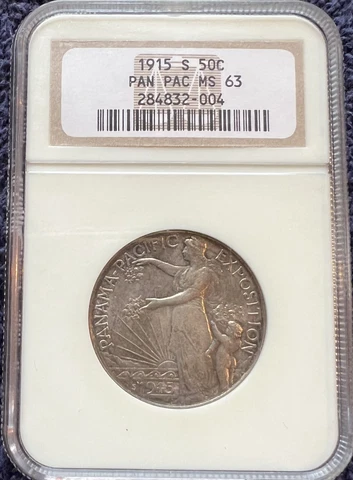 1915-S 50C Panama-Pacific Exposition Half Dollar NGC MS63 Cover