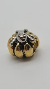 PUGSTER PUMPKIN W CAT ON TOP CHARM BEAD  - Picture 1 of 4