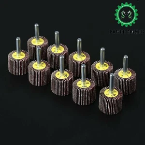 10 piezas Taladro 6 mm Vástago Solapa Papel Lija Rueda Disco Rectificado Lijado Piezas Abrasivas - Imagen 1 de 12