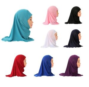Baby Mädchen Muslime Hijab Vollabdeckung Kopftuch 2-6 Jahre getragene Schals
