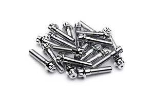 M6 32mm Chrome 3PC Wheel Split Rim Assembly Bolts BBS RS OZ Schmidt RH Screws - Picture 1 of 14