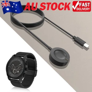 Smart Watch Charger Dock Magnetic PD Type-C for Fossil Gen 6/5/4 (Black) - Photo 1 sur 12