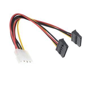 F20 SATA Power Cable Serial 2x SATA 15pin Socket To 4pol Molex Adapte - Picture 1 of 12