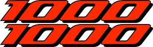 2 GSXR 1000 Decals Stickers Emblem Decal Street Bike Orange graphics Stickers - Picture 1 of 2