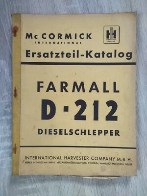 McCormick IHC D-212 Farmall Dieselschlepper Ersatzteil-Katalog - Bild 1 von 2