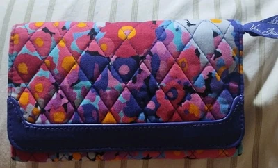 Cartera Vera Bradley Mujer Nueva con Etiqueta Azul Púrpura Multicolor Patrón Floral Foto 1 de 4