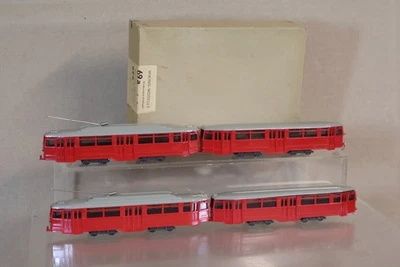 WIKING 69a TRADE BOX W8895 LHB RED V7 TRIEBWAGEN TROLLEY CAR SET om - Image 1 of 4