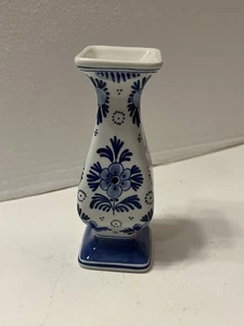 Vintage Holland Blue Delft Miniatur Vase Porzellan signiert 4,5" Halter - Bild 1 von 6