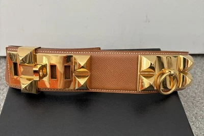 Authentic Hermes Collier de Chien CDC gold belt - Image 1 of 4