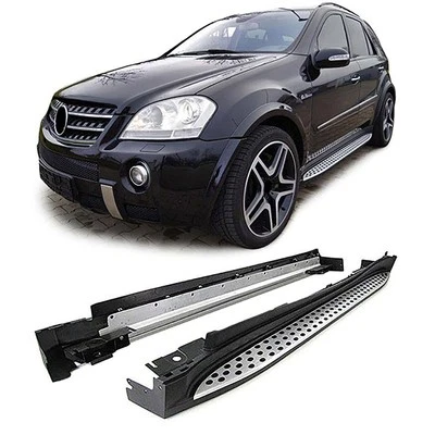Alu Trittbretter Flankenschutz OE Style mit ABE für Mercedes ML W164 05-11 - Bild 1 von 2