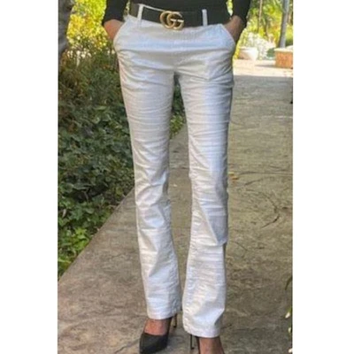 Bevy Flog Nansi Flared Pants In Silver Python size 27 - Image 1 of 4