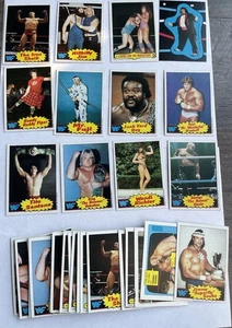 1985 Topps WWF Lot of 44 Wrestling Trading Cards Sticker Roddy Piper Iron Sheik - Bild 1 von 8