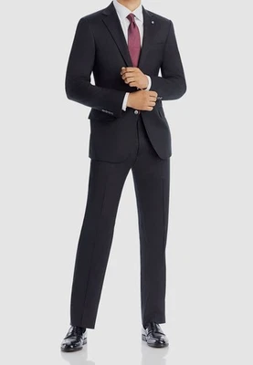 Jaqueta calça terno Hart Schaffner Marx masculina preta ajuste clássico 2 peças tamanho 42S - Imagem 1 de 2