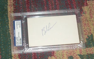Bob Lemon PSA DNA Certified slabbed index card Hall of Fame Indians Yankees - Picture 1 of 1