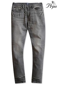 PRPS NWT $218 WINDSOR SEA NARROW TAPERED SKINNY STRETCH GREY JEANS. SZ 31X34 - Picture 1 of 14