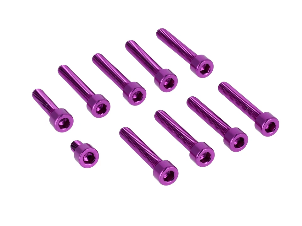 Set: Aluminium-Schrauben, Innensechskant in Violett Kupplungs- und Lichtmaschine - Bild 1 von 1