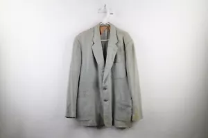 Vtg 50s Rockabilly Mens 46 Extra Long Distressed Wool Atomic Fleck Blazer Jacket - Picture 1 of 22