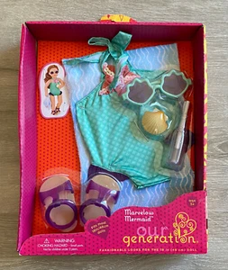 NEW OG Our Generation Marvelous Mermaid Swimsuit Doll Outfit Fits Most 18" Dolls - Picture 1 of 5