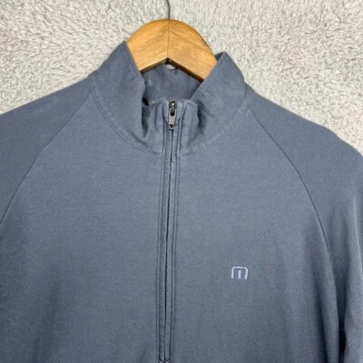 Travis Mathew Sweater Mens Small Blue 1/2 Half Zip Performance Tech Golf Stretch - Image 1 of 4