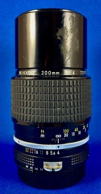 Teleobjetivo Nikon Nikkor 200 mm f/4 AI enfoque manual buen estado funciona bien Foto 1 de 4