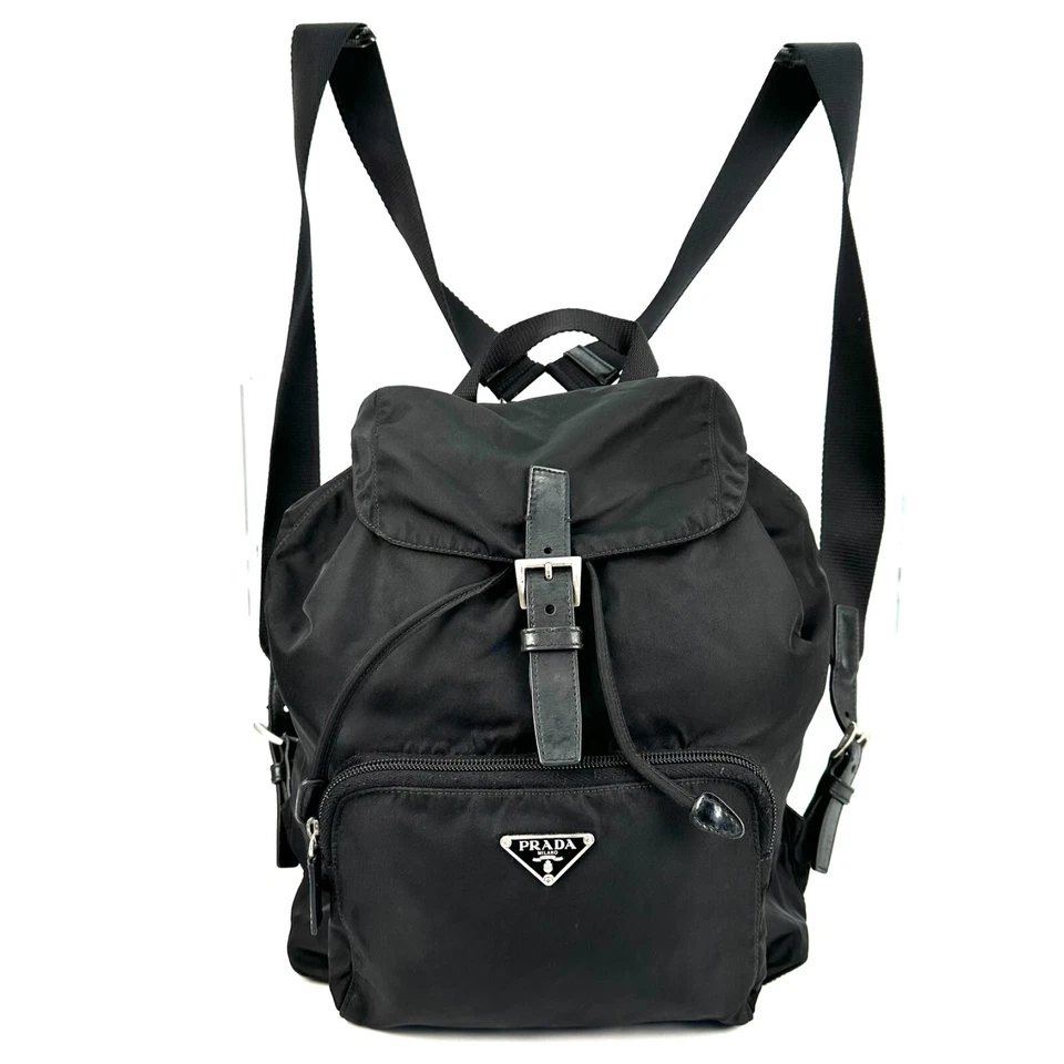 PRADA черный нейлона и кожи рюкзак сумка сумочка BZ4560 X03-0349 - Изображение 1 из 4