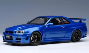 77462 AUTOart 1:18 Nissan NISMO R34 GT-R Z-tune (Bayside Blue) model car - Picture 1 of 9