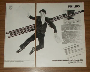 Vintage 1983 PHILIPS P 4000 & P 4800 Computer Print Ad advert German - Picture 1 of 1