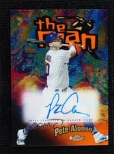 2020 Topps Finest The Man Orange Refractor /25 Pete Alonso #FTMA-PA Auto