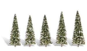 Woodland Scenics TR3567 Snow Dusted Tree Pack Of 5 - Picture 1 of 1