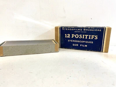 Ancien boîte de 12 stéréofims Bruguière BELFORT MULHOUSE pour stéréoscope - Photo 1/2