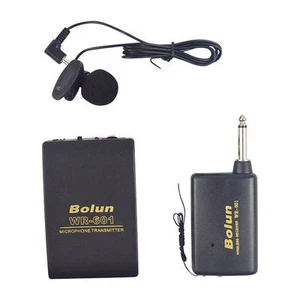 Protable Tie Clip-on Mini Micrófono Inalámbrico Transmisor FM Receptor Set WR601 - Imagen 1 de 7