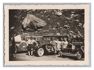 Fahrt zum Großglockner Österreich 1938 - Luxusautos Reise Parkplatz - Foto - Bild 1 von 2