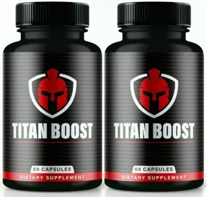 (2 Pack) Titan Boost For Men Boost Pills Male Performance & Stamina ED 60Caps - Picture 1 of 5